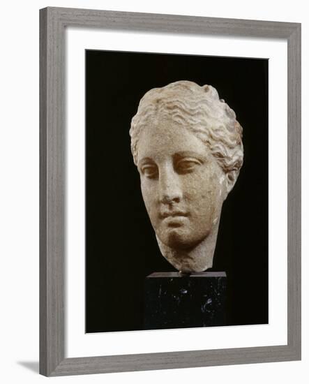 Head of Hygeia, Greek Goddess of Health, Marble, c. 350 BC Classical Greek-null-Framed Photographic Print