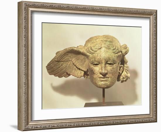 Head of Hypnos, or Sleep, an Auxiliary of Hades, Represented as a Winged Youth-null-Framed Giclee Print