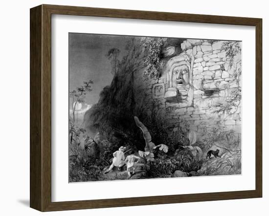 Head of Itzam Na, Izamal, Yucatan, Mexico, 1844-Frederick Catherwood-Framed Giclee Print