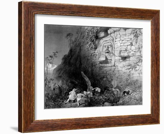 Head of Itzam Na, Izamal, Yucatan, Mexico, 1844-Frederick Catherwood-Framed Giclee Print