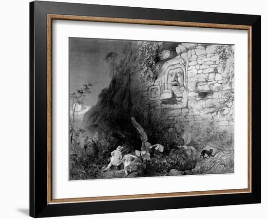 Head of Itzam Na, Izamal, Yucatan, Mexico, 1844-Frederick Catherwood-Framed Giclee Print