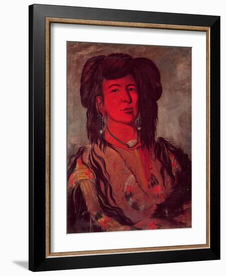 Head of Kate One Horn-George Catlin-Framed Giclee Print