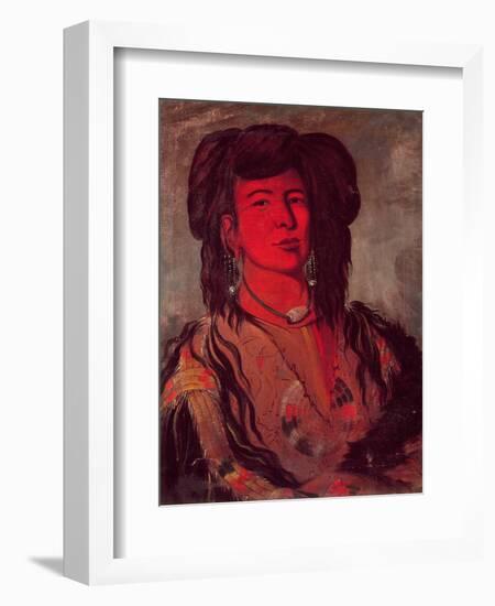 Head of Kate One Horn-George Catlin-Framed Giclee Print