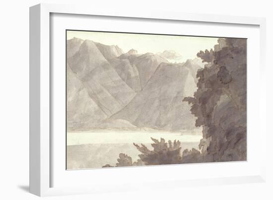 Head of Lake Geneva-Francis Towne-Framed Giclee Print