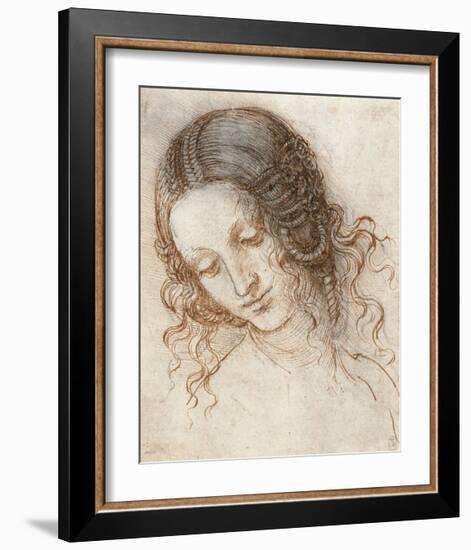 Head of Leda-Leonardo Da Vinci-Framed Giclee Print