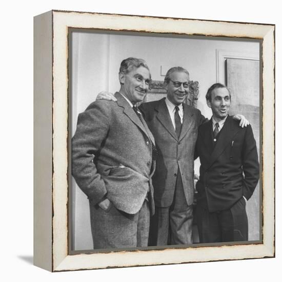 Head of London Film Productions Alexander Korda with His Brothers Vincent Korda and Zoltan Korda-Nat Farbman-Framed Premier Image Canvas