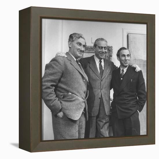 Head of London Film Productions Alexander Korda with His Brothers Vincent Korda and Zoltan Korda-Nat Farbman-Framed Premier Image Canvas