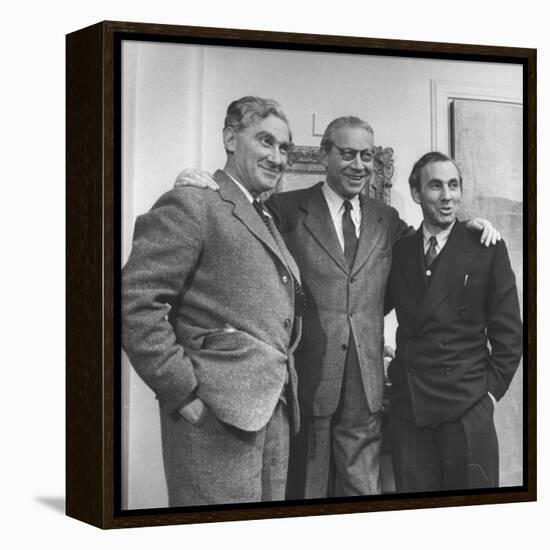 Head of London Film Productions Alexander Korda with His Brothers Vincent Korda and Zoltan Korda-Nat Farbman-Framed Premier Image Canvas