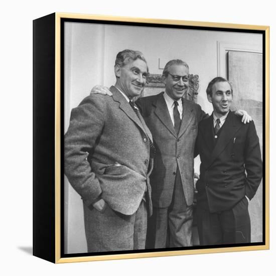 Head of London Film Productions Alexander Korda with His Brothers Vincent Korda and Zoltan Korda-Nat Farbman-Framed Premier Image Canvas