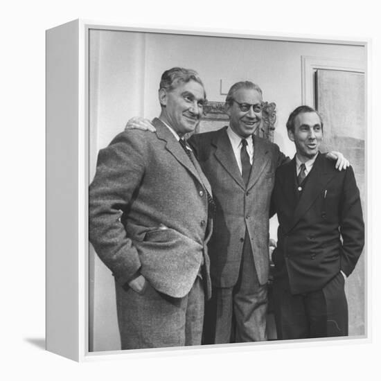 Head of London Film Productions Alexander Korda with His Brothers Vincent Korda and Zoltan Korda-Nat Farbman-Framed Premier Image Canvas