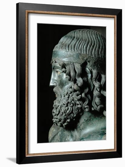 Head of Man with Headband, a More Than Life-Size Bronze Statue Found Italy, in 1972-Phidias-Framed Giclee Print