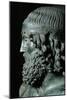 Head of Man with Headband, a More Than Life-Size Bronze Statue Found Italy, in 1972-Phidias-Mounted Giclee Print