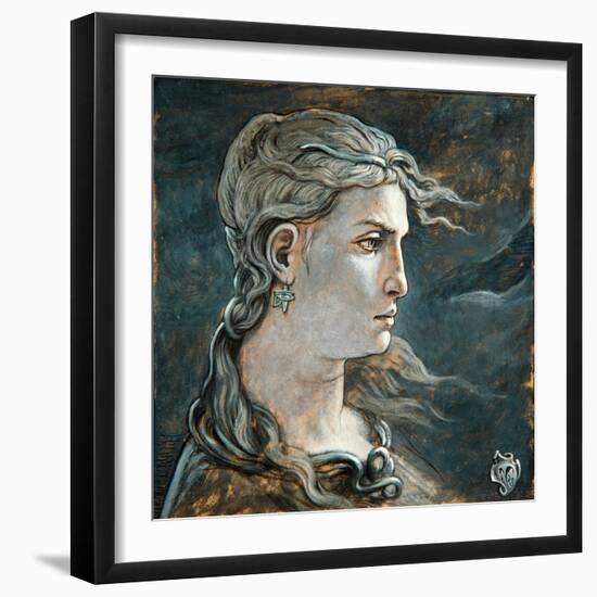 Head of Medusa, 1878-Elihu Vedder-Framed Giclee Print