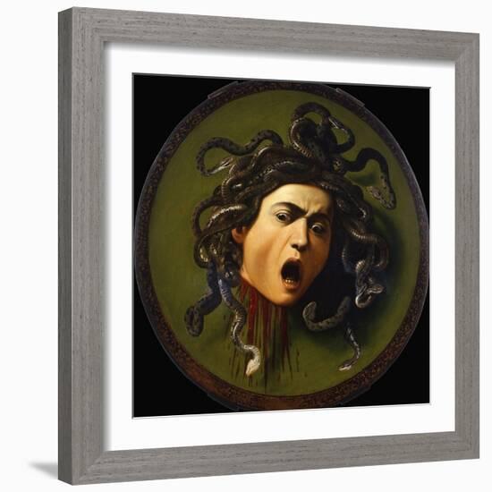 Head of Medusa by Caravaggio-null-Framed Giclee Print