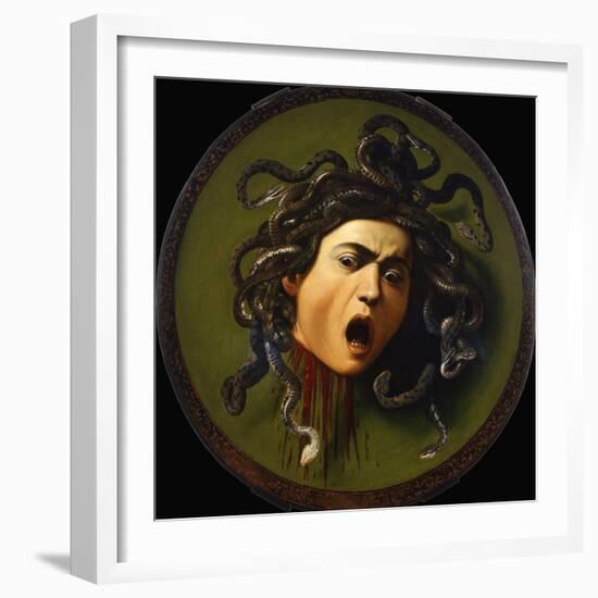 Head of Medusa by Caravaggio-null-Framed Giclee Print