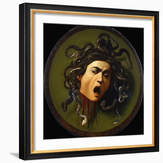 Head of Medusa by Caravaggio-null-Framed Giclee Print