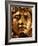 Head of Medusa, Gilded Bronze, 2nd - 3rd century, from Temple of Asclepius, Ulpia Traiana, Romania-null-Framed Photographic Print