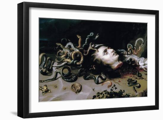 Head of Medusa-Peter Paul Rubens-Framed Art Print