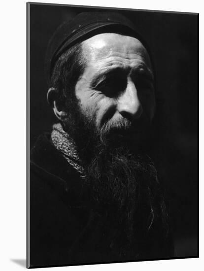 Head of Middle Aged, Bearded, Jewish Man from Poland in Cap and Jacket-John Phillips-Mounted Photographic Print