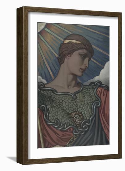 Head of Minerva, Study for the Jefferson Building, Library of Congress, c.1898-Elihu Vedder-Framed Art Print