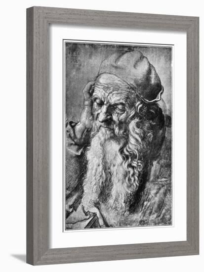 Head of Old Man, Late 15th-Early 16th Century-Albrecht Durer-Framed Giclee Print