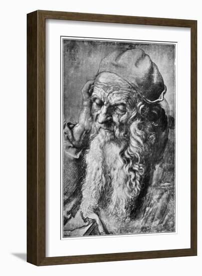 Head of Old Man, Late 15th-Early 16th Century-Albrecht Durer-Framed Giclee Print