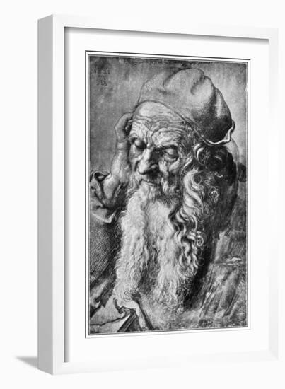 Head of Old Man, Late 15th-Early 16th Century-Albrecht Durer-Framed Giclee Print