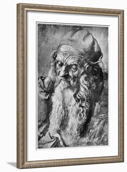 Head of Old Man, Late 15th-Early 16th Century-Albrecht Durer-Framed Giclee Print