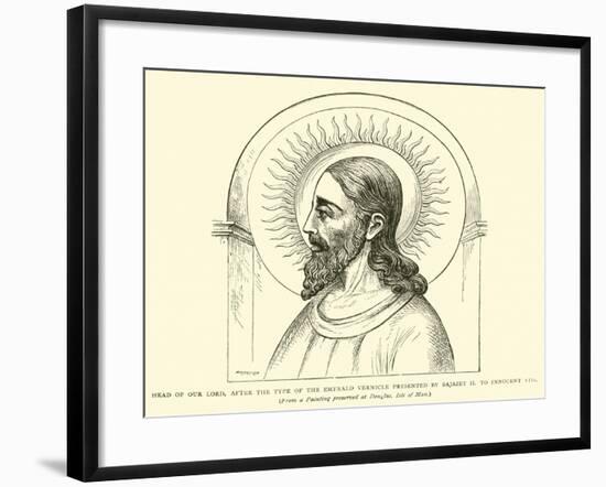 Head of Our Lord, after the Type of the Emerald Vernicle Presented by Bajazet II to Innocent VIII-null-Framed Giclee Print