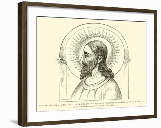 Head of Our Lord, after the Type of the Emerald Vernicle Presented by Bajazet II to Innocent VIII-null-Framed Giclee Print
