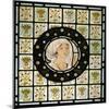 Head of Penelope on Stained Glass Window-Edward Burne-Jones-Mounted Giclee Print