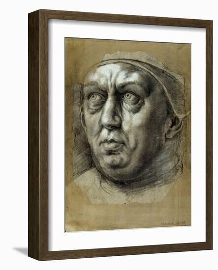 Head of Pope Leo X-Giulio Romano-Framed Giclee Print