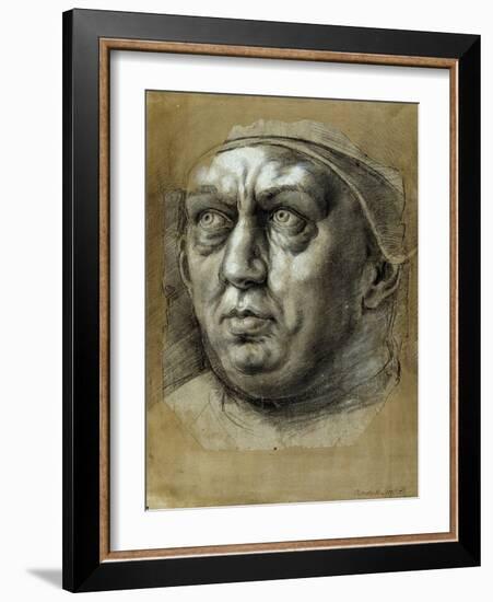 Head of Pope Leo X-Giulio Romano-Framed Giclee Print