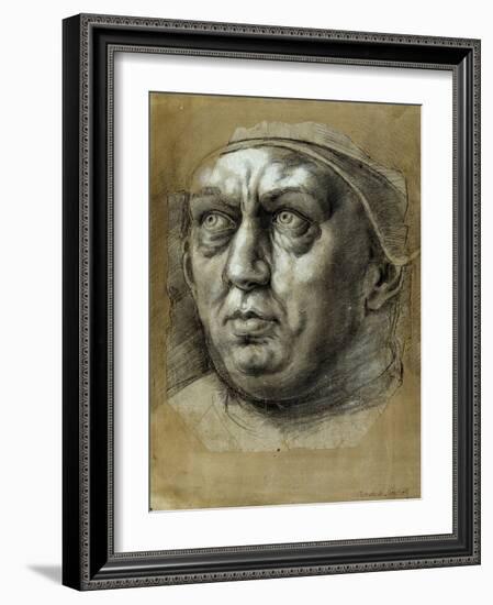 Head of Pope Leo X-Giulio Romano-Framed Giclee Print