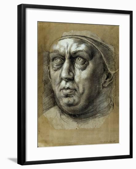 Head of Pope Leo X-Giulio Romano-Framed Giclee Print