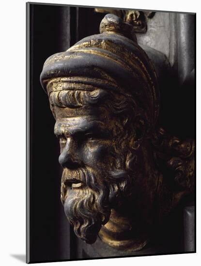 Head of Prophet, Bronze Panel-Lorenzo Ghiberti-Mounted Giclee Print