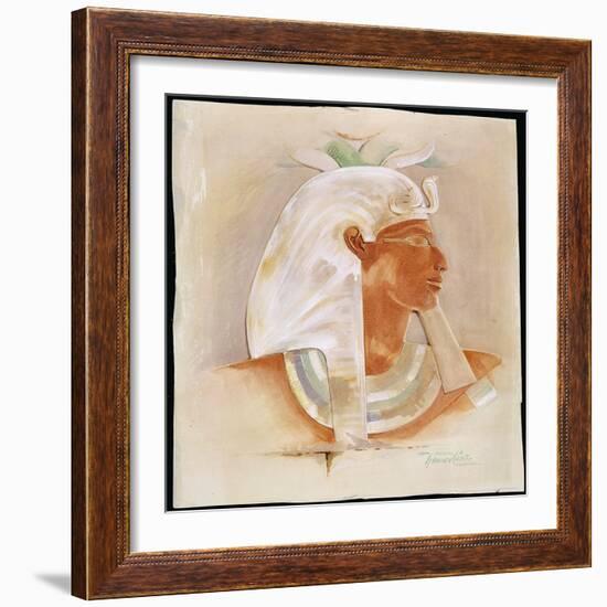 Head of Queen Makare Hatshepsut-Howard Carter-Framed Giclee Print