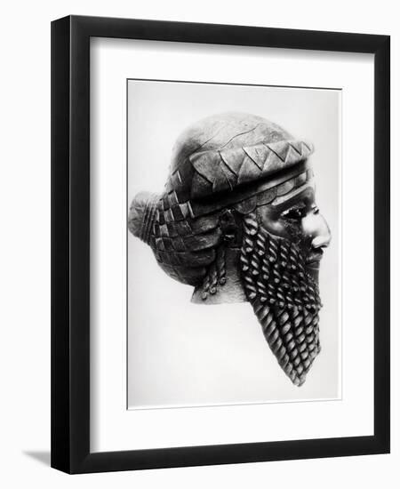 Head of Sargon I 2400-2200 BC-Mesopotamian-Framed Giclee Print