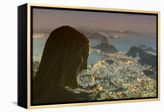 Head of Statue of Christ the Redeemer, Corcovado, Rio De Janeiro, Brazil, South America-Angelo-Framed Premier Image Canvas