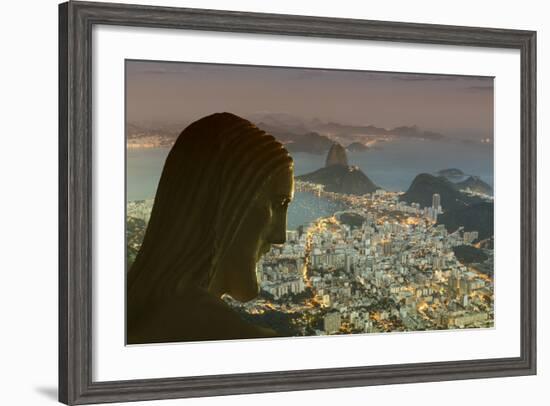 Head of Statue of Christ the Redeemer, Corcovado, Rio De Janeiro, Brazil, South America-Angelo-Framed Photographic Print