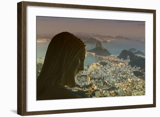 Head of Statue of Christ the Redeemer, Corcovado, Rio De Janeiro, Brazil, South America-Angelo-Framed Photographic Print