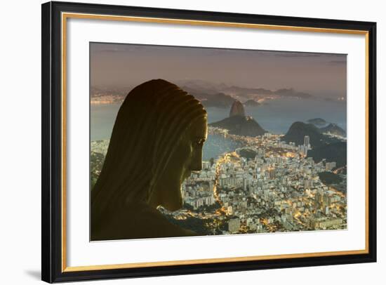 Head of Statue of Christ the Redeemer, Corcovado, Rio De Janeiro, Brazil, South America-Angelo-Framed Photographic Print