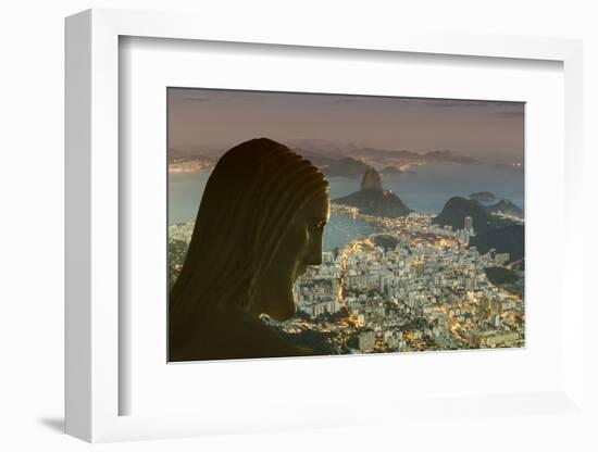 Head of Statue of Christ the Redeemer, Corcovado, Rio De Janeiro, Brazil, South America-Angelo-Framed Photographic Print