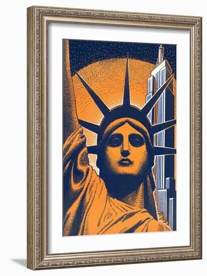 Head of Statue of Liberty-null-Framed Giclee Print