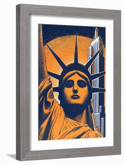 Head of Statue of Liberty-null-Framed Giclee Print