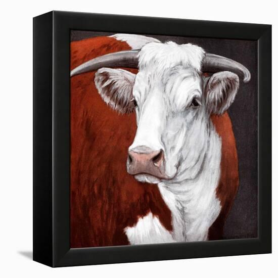 "Head of Steer,"September 22, 1923-Charles Bull-Framed Premier Image Canvas