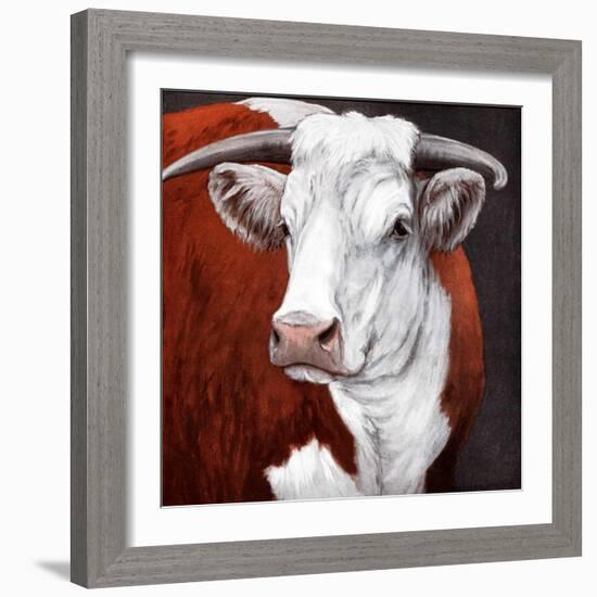 "Head of Steer,"September 22, 1923-Charles Bull-Framed Giclee Print