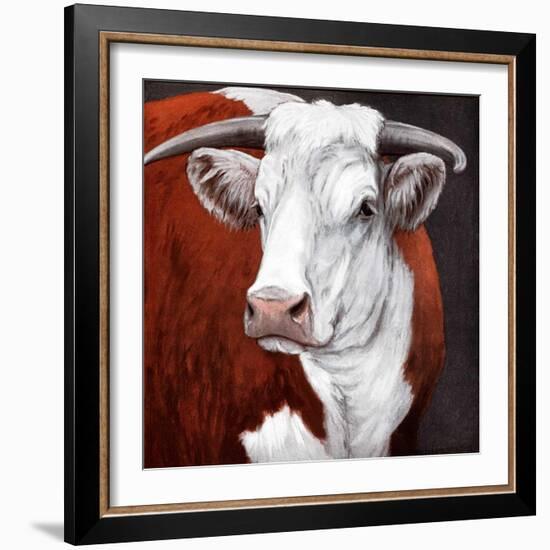 "Head of Steer,"September 22, 1923-Charles Bull-Framed Giclee Print