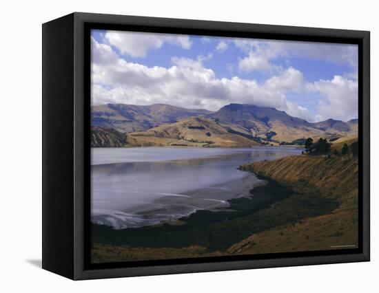 Head of the Bay, Lyttelton Harbour, Banks Peninsula, Canterbury, South Island, New Zealand-Ken Gillham-Framed Premier Image Canvas