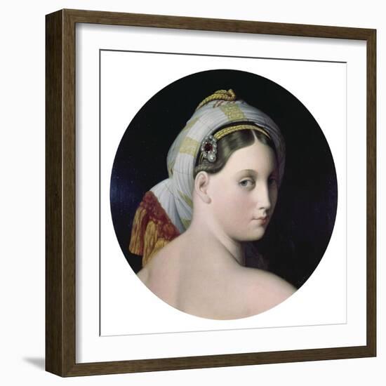 Head of the Grande Odalisque-Jean-Auguste-Dominique Ingres-Framed Art Print